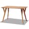 Baxton Studio Odessa Mid-Century Modern Grey Fabric and Walnut Brown Finished Wood 4-Piece Dining Nook Set 175-10843-10842-10840-Zoro - alternate 5